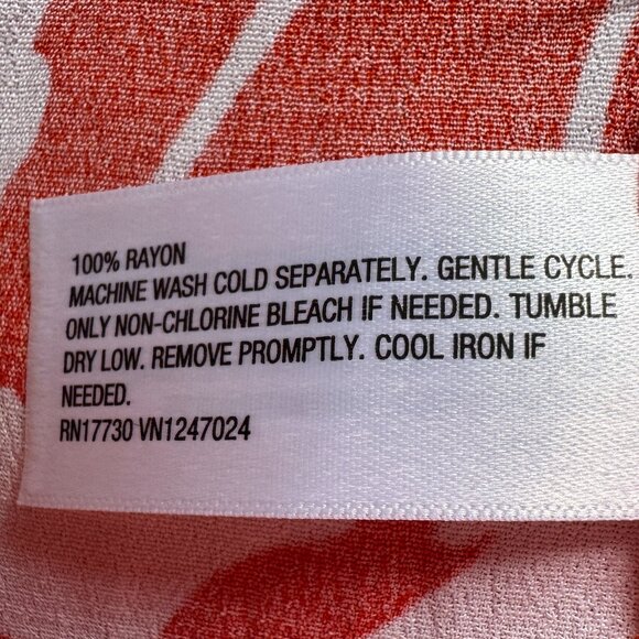 Diane Von Furstenberg DVF for Target V-Neck Ginkgo Cherry Tomato Maxi Dress 1X - Picture 13 of 13